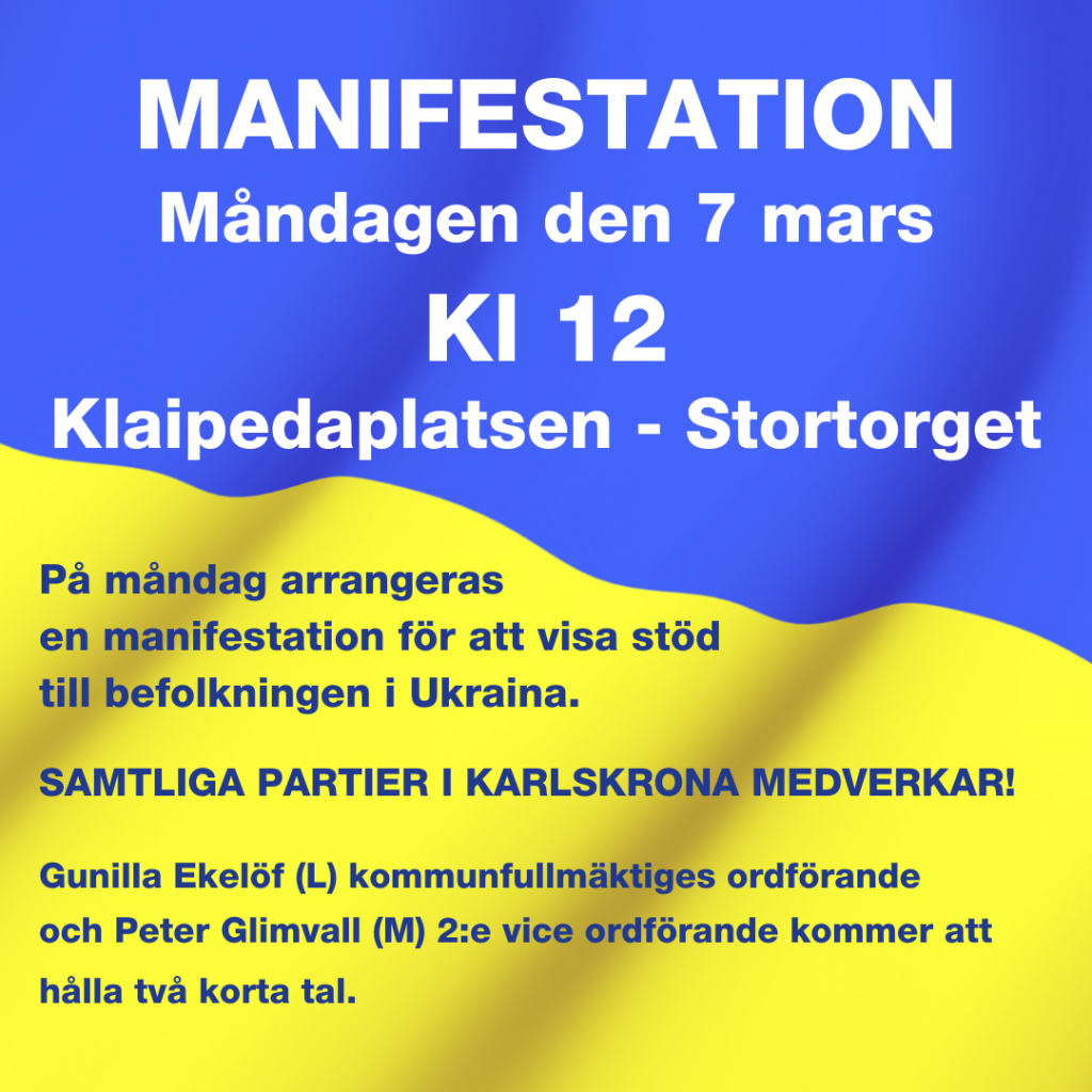Idag sluter vi upp för manifestation!